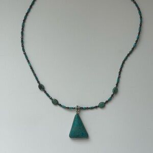 Genuine Turquoise Indigenous Beaded Necklace